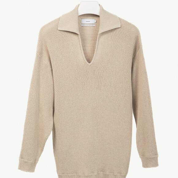 Graphpaper SS/25 Beige Linen Solotex Skipper Knit - Picture 2 of 9